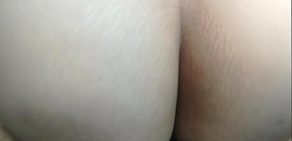 I milking his cock with my tight pussy. Fat ass riding a dick for creampie and LOUD moaning